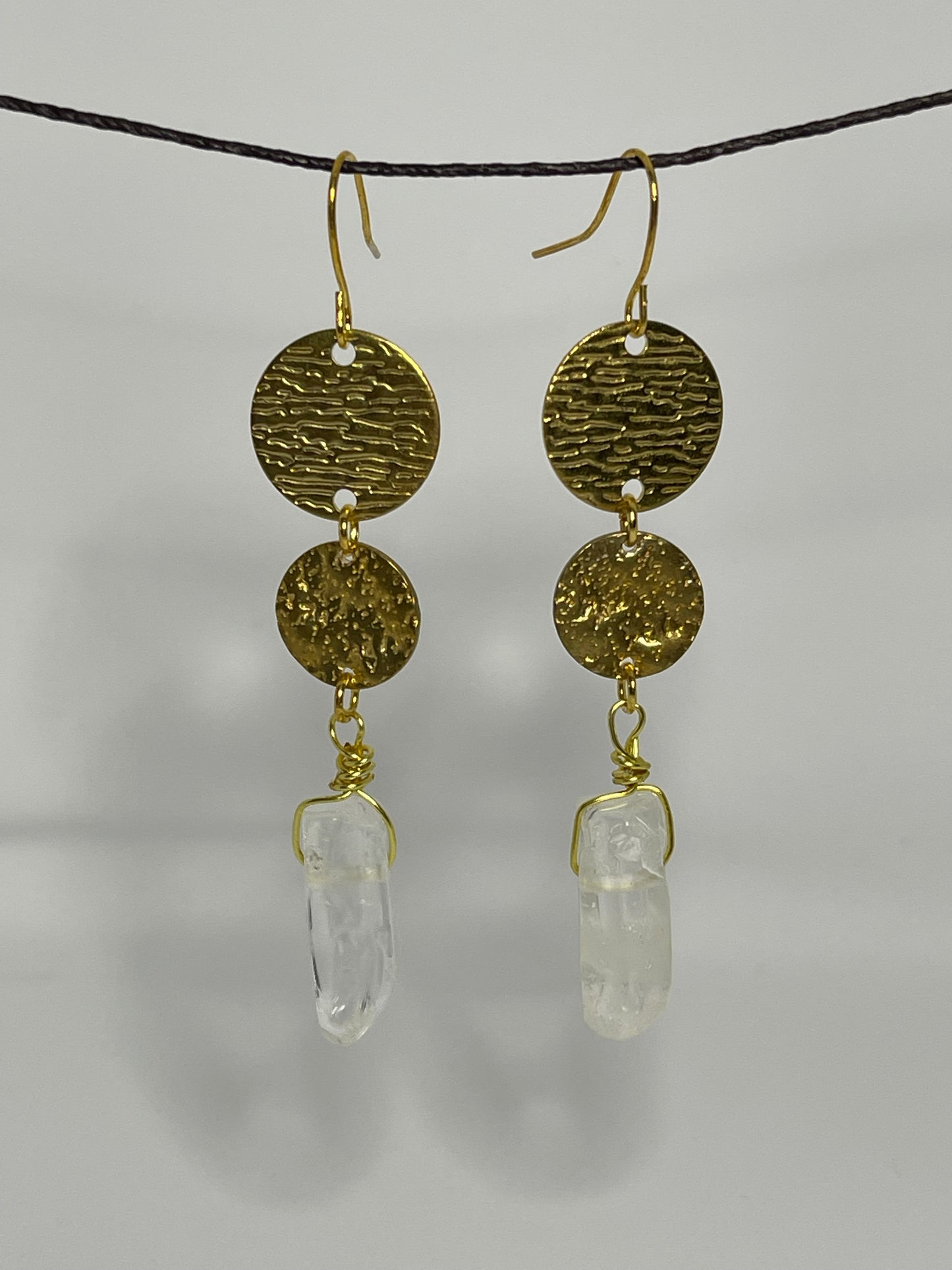 Clear Quartz Drop Earrings