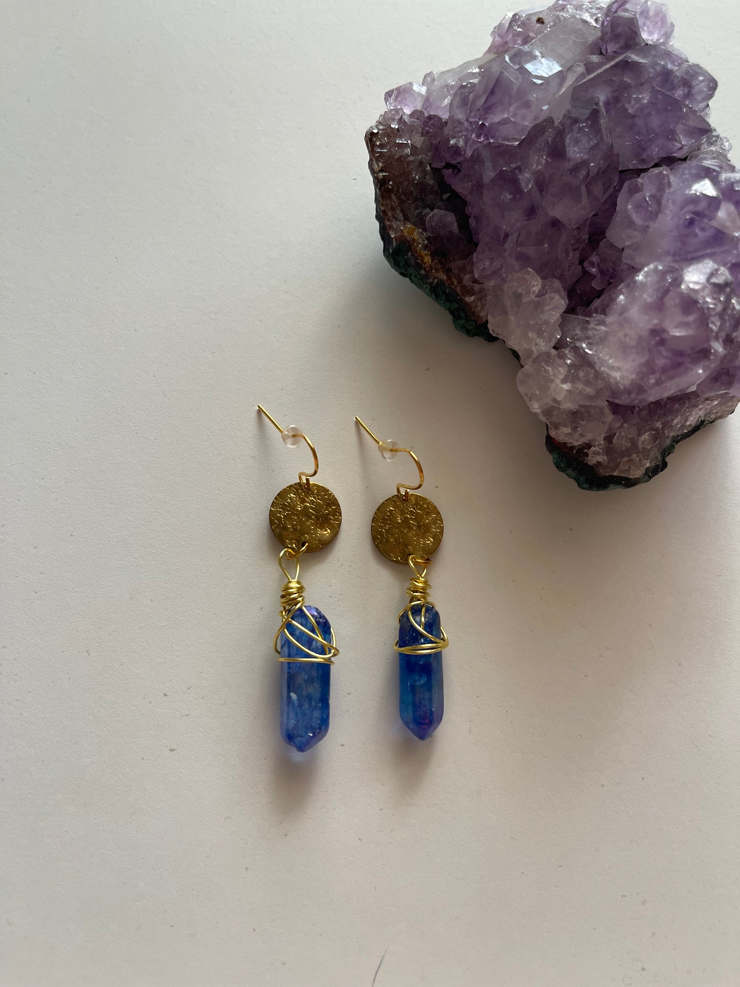 Blue Quartz Drop Earrings