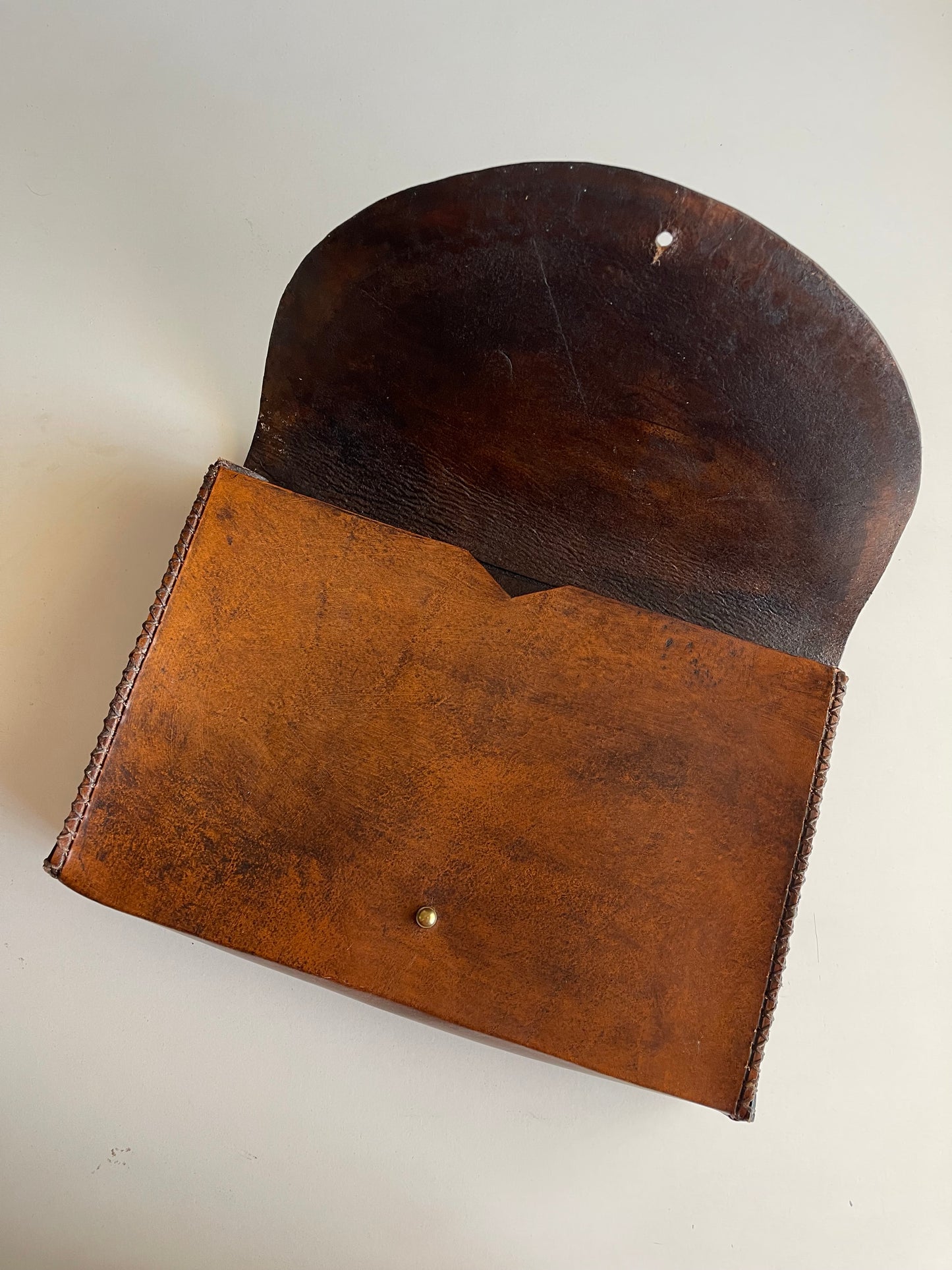 Handcrafted Vintage Style Leather Clutch
