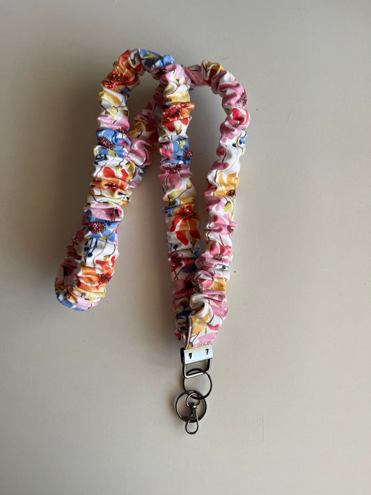 Scrunchie Lanyard - Multicolored Floral