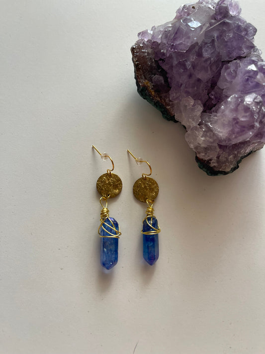 Blue Quartz Drop Earrings