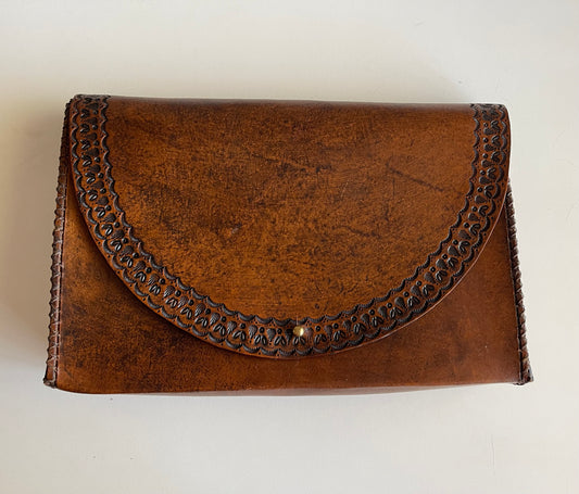 Handcrafted Vintage Style Leather Clutch